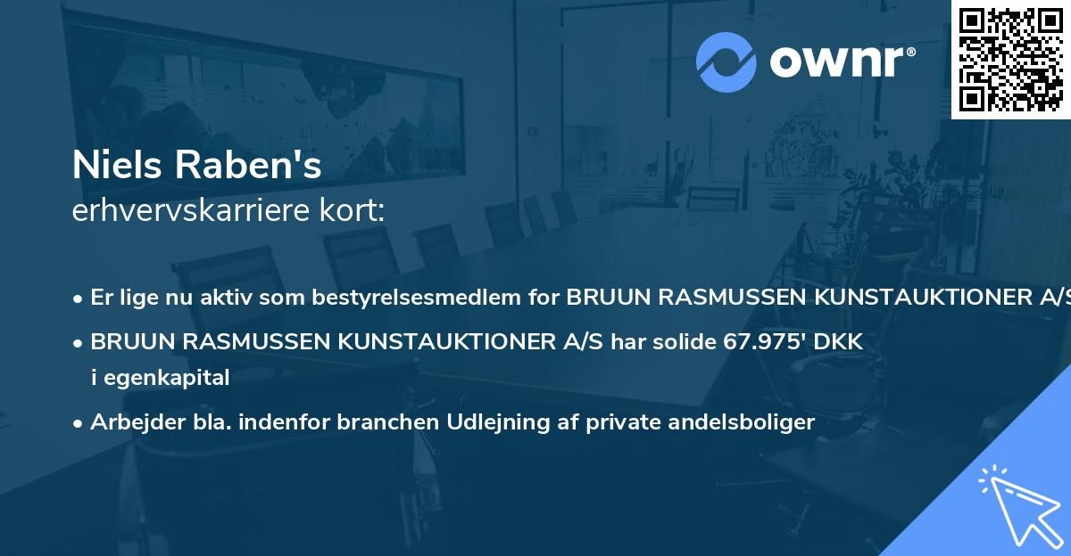 Niels Raben's erhvervskarriere kort