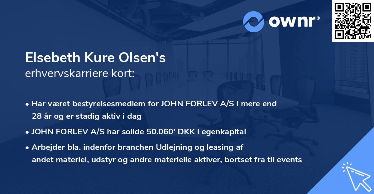 Elsebeth Kure Olsen's erhvervskarriere kort