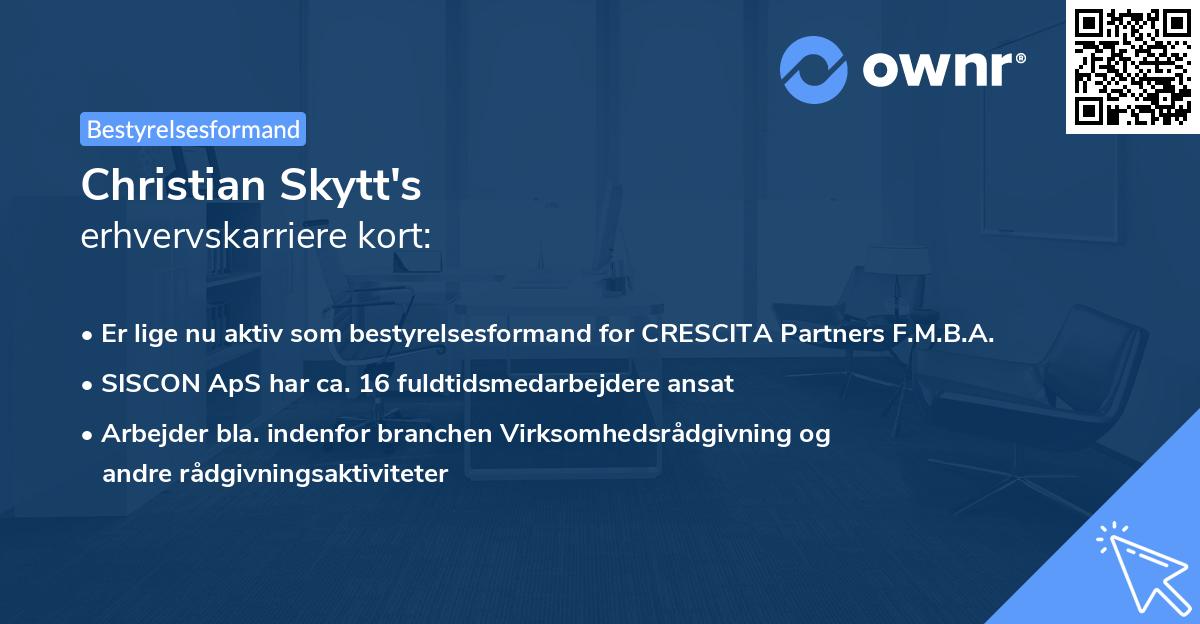 Christian Skytt's erhvervskarriere kort