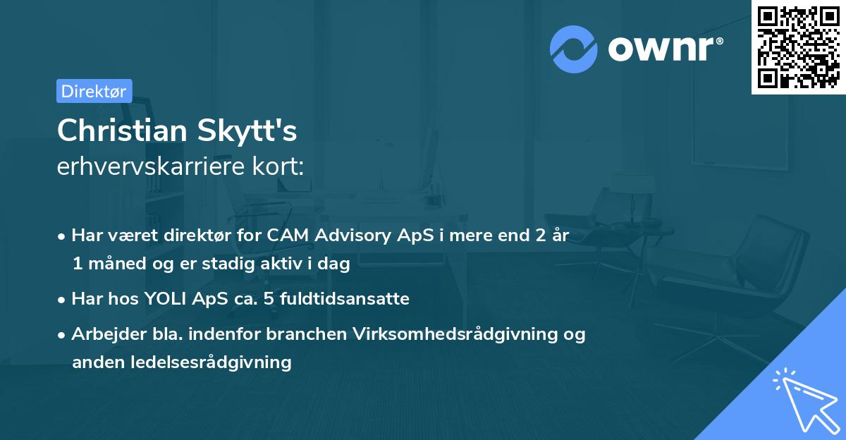 Christian Skytt's erhvervskarriere kort