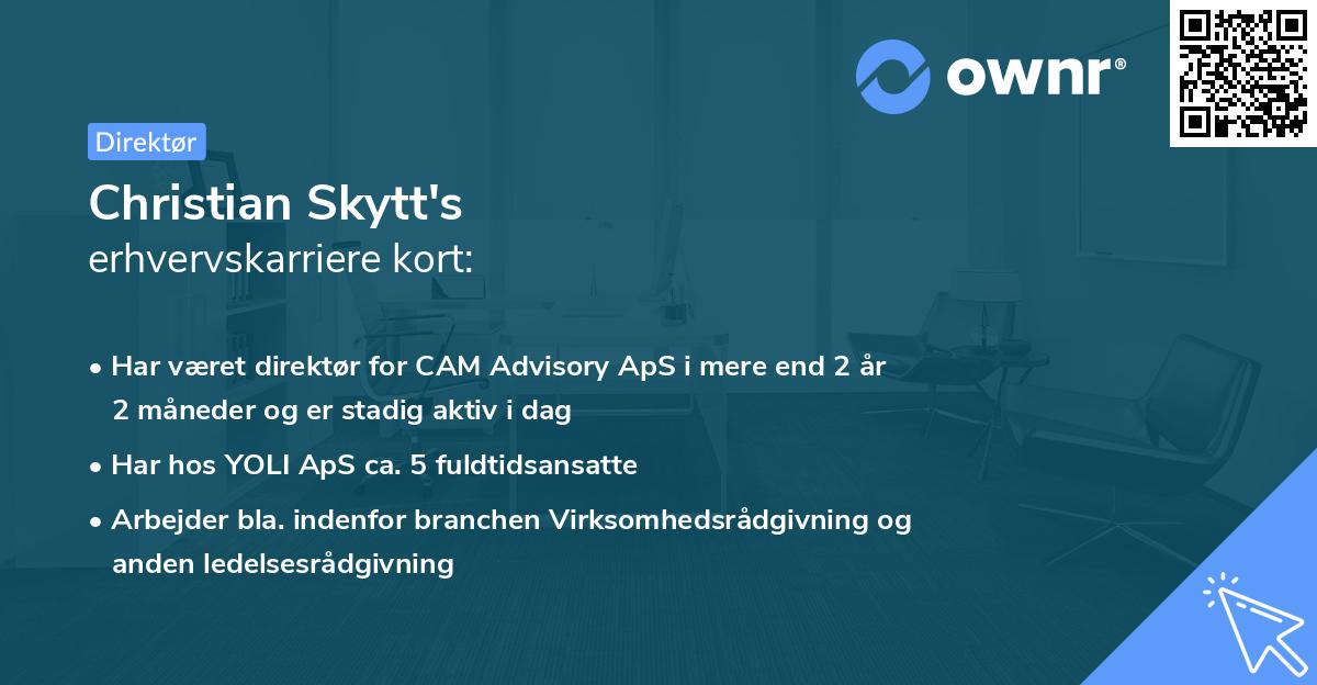 Christian Skytt's erhvervskarriere kort