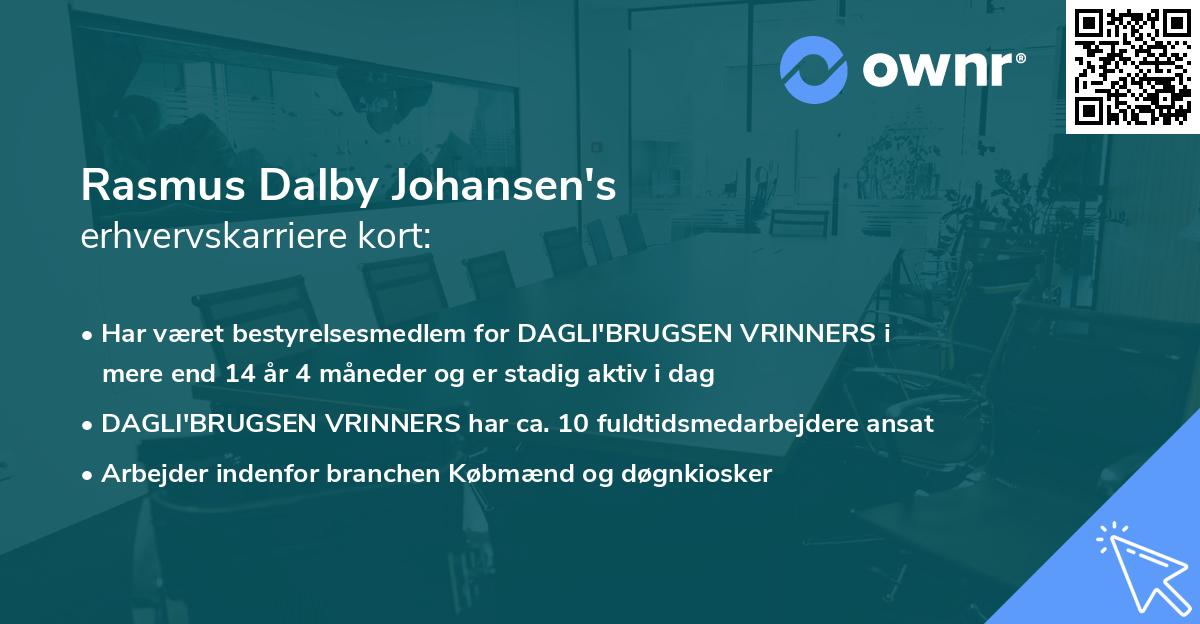 Rasmus Dalby Johansen's erhvervskarriere kort