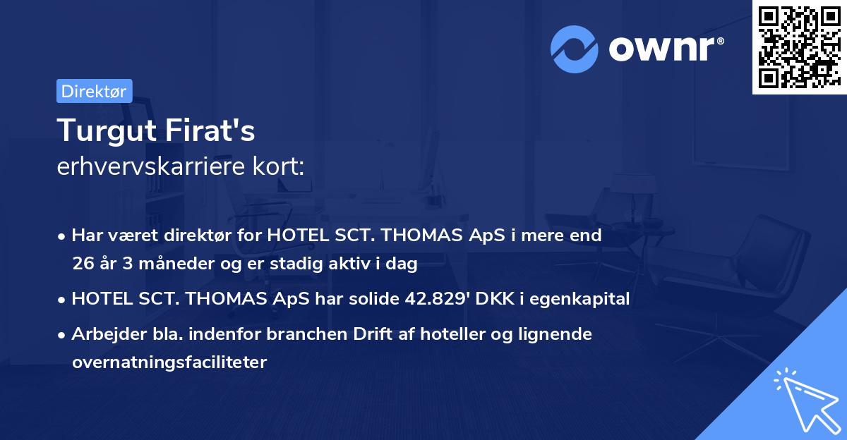 Turgut Firat's erhvervskarriere kort