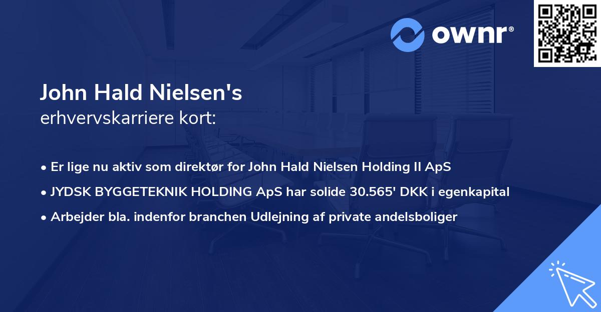 John Hald Nielsen's erhvervskarriere kort