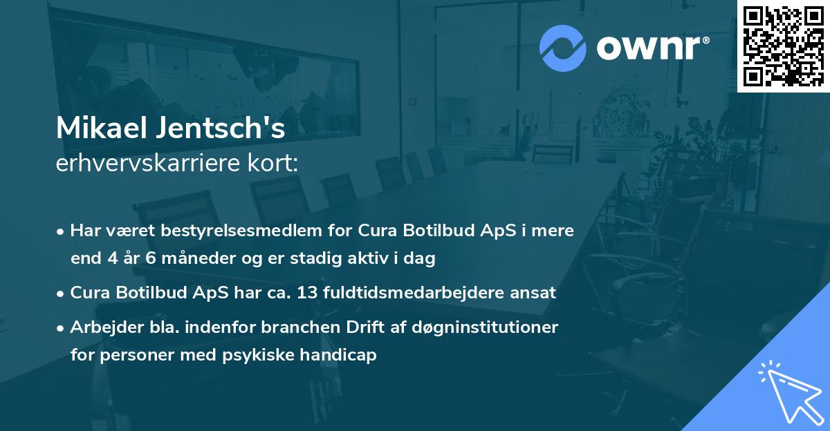 Mikael Jentsch's erhvervskarriere kort