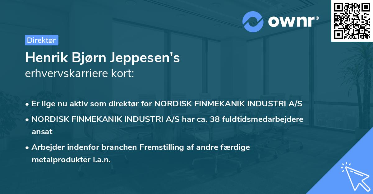 Henrik Bjørn Jeppesen's erhvervskarriere kort