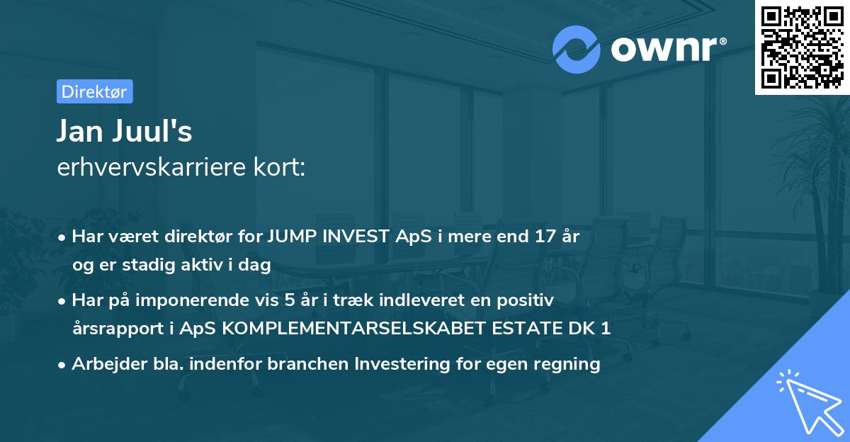 Jan Juul's erhvervskarriere kort
