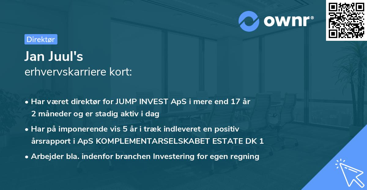 Jan Juul's erhvervskarriere kort