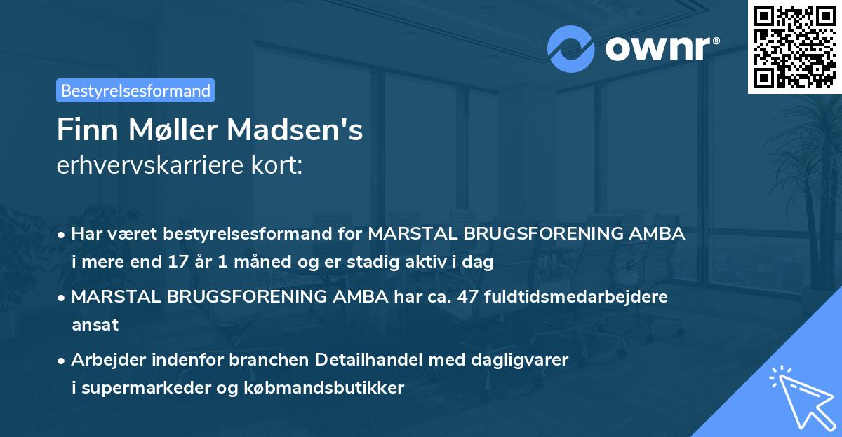 Finn Møller Madsen's erhvervskarriere kort