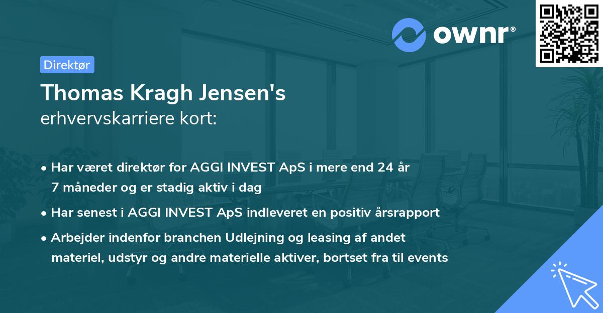 Thomas Kragh Jensen's erhvervskarriere kort
