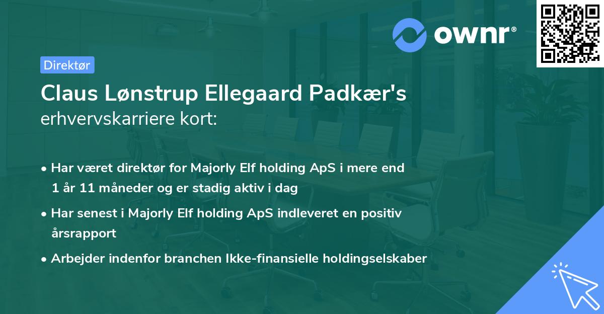 Claus Lønstrup Ellegaard Padkær's erhvervskarriere kort