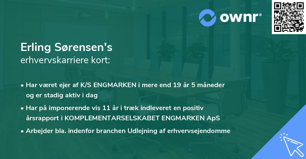 Erling Sørensen's erhvervskarriere kort