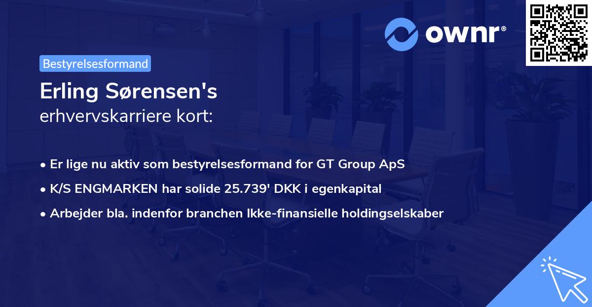 Erling Sørensen's erhvervskarriere kort