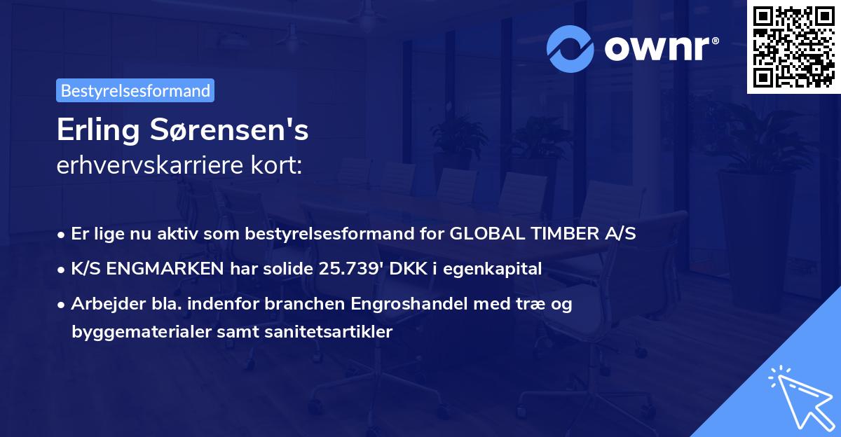 Erling Sørensen's erhvervskarriere kort