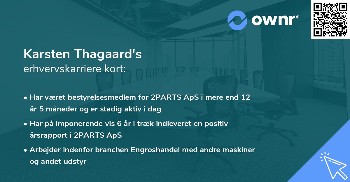 Karsten Thagaard's erhvervskarriere kort