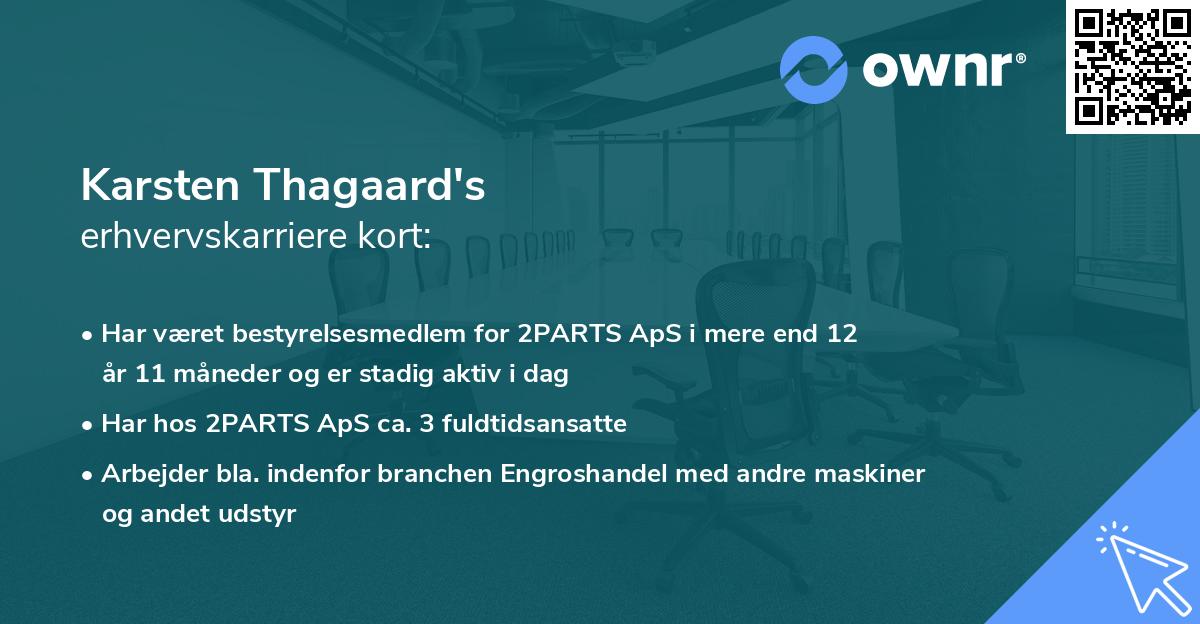 Karsten Thagaard's erhvervskarriere kort