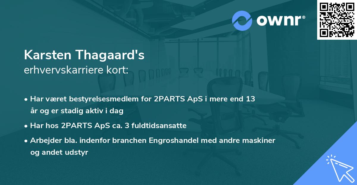 Karsten Thagaard's erhvervskarriere kort