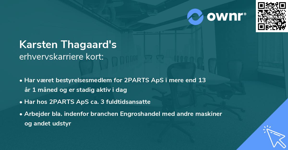 Karsten Thagaard's erhvervskarriere kort