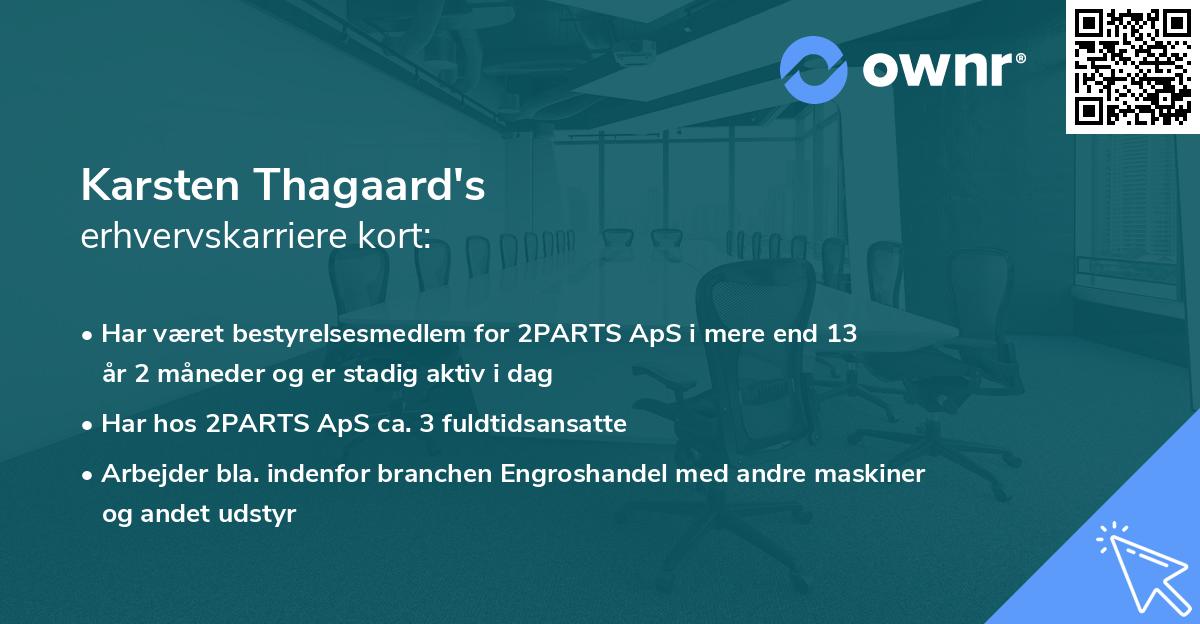 Karsten Thagaard's erhvervskarriere kort