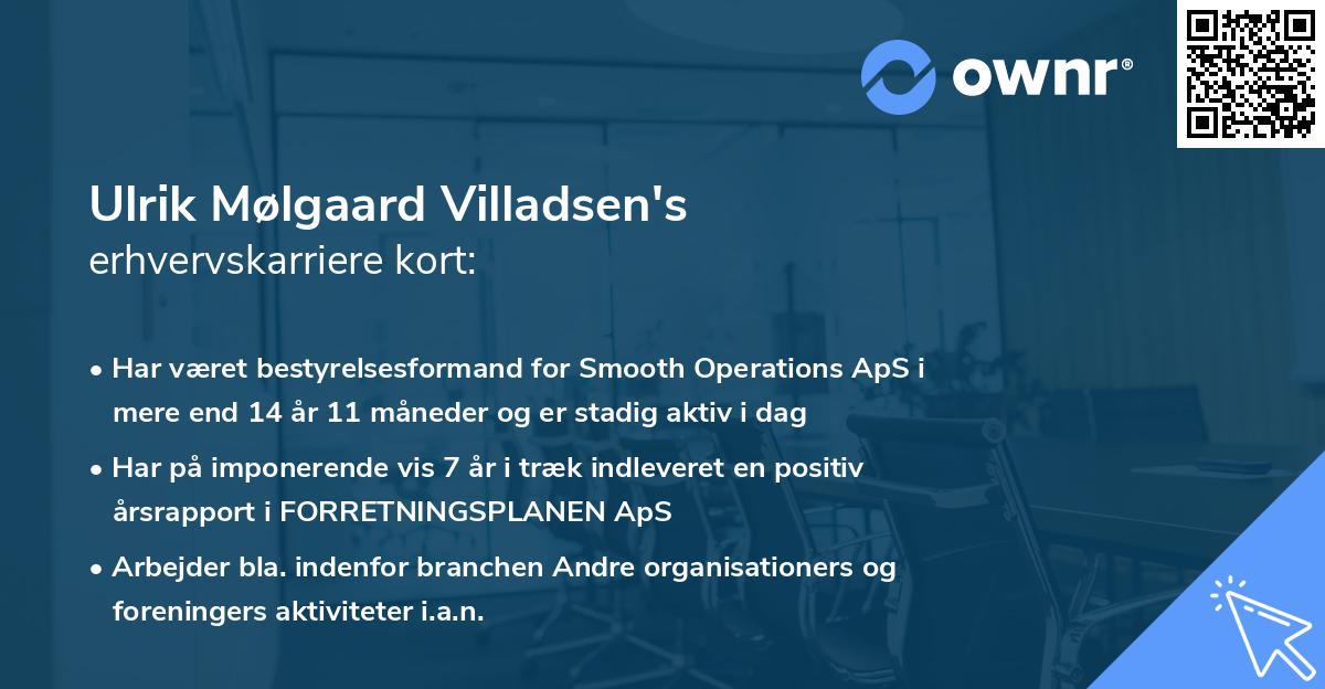 Ulrik Mølgaard Villadsen's erhvervskarriere kort
