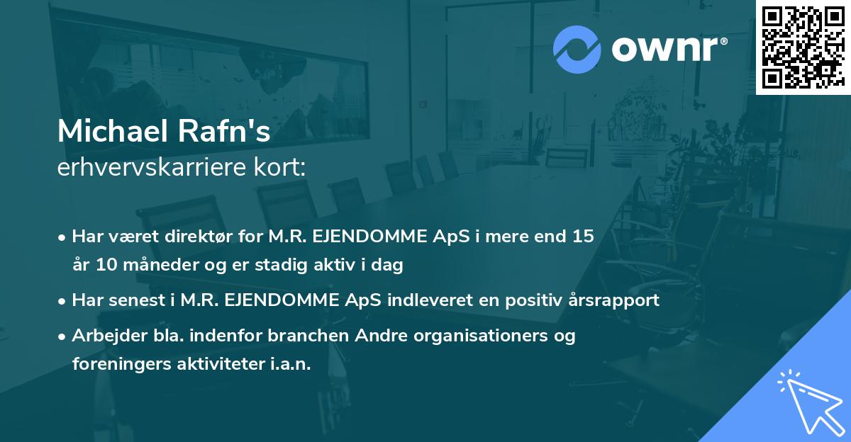 Michael Rafn's erhvervskarriere kort