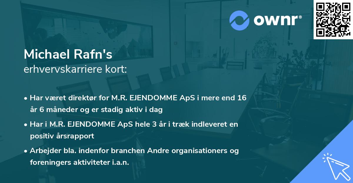 Michael Rafn's erhvervskarriere kort