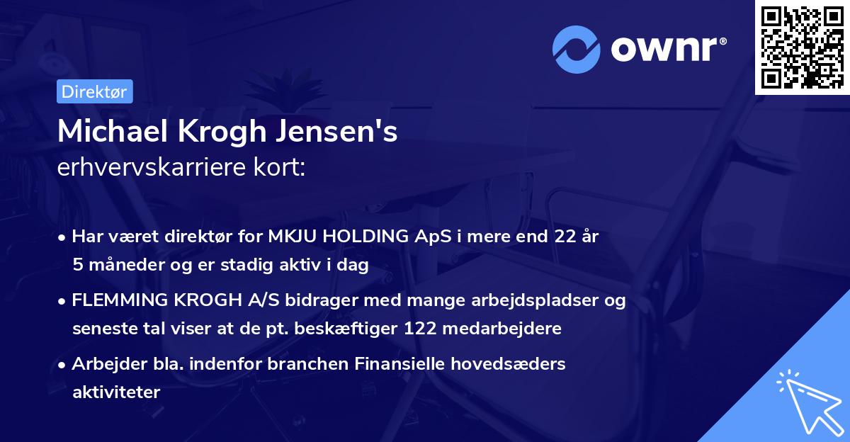 Michael Krogh Jensen's erhvervskarriere kort