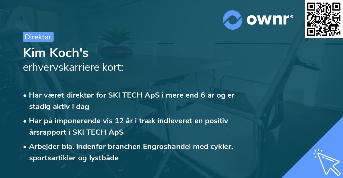 Kim Koch's erhvervskarriere kort