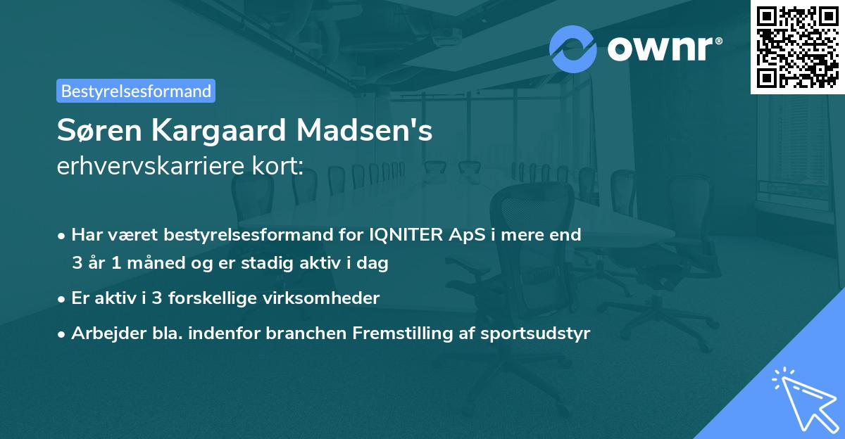 Søren Kargaard Madsen's erhvervskarriere kort