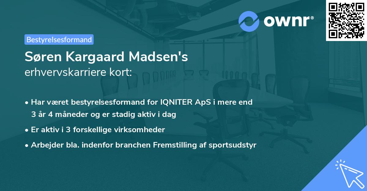 Søren Kargaard Madsen's erhvervskarriere kort