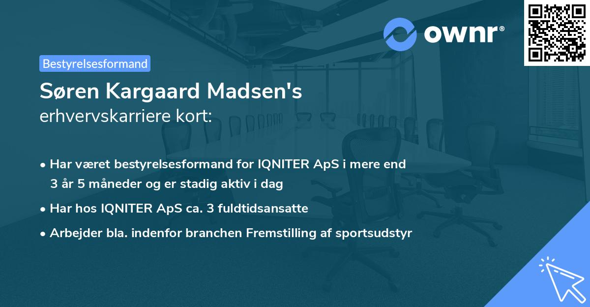 Søren Kargaard Madsen's erhvervskarriere kort