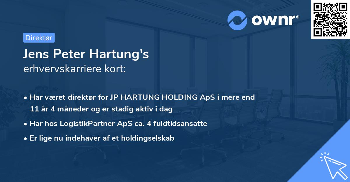 Jens Peter Hartung's erhvervskarriere kort