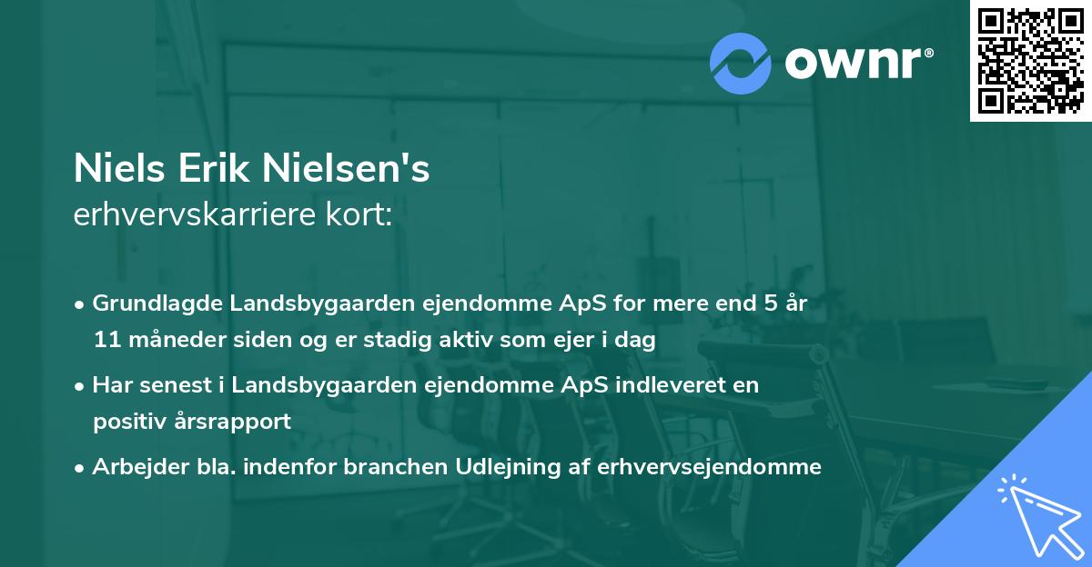 Niels Erik Nielsen's erhvervskarriere kort