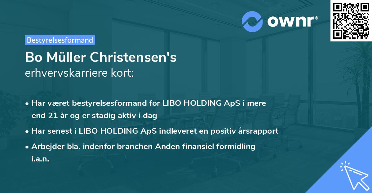 Bo Müller Christensen's erhvervskarriere kort