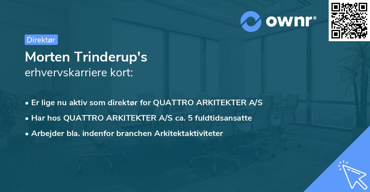 Morten Trinderup's erhvervskarriere kort