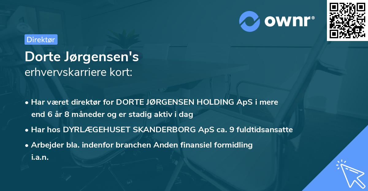 Dorte Jørgensen's erhvervskarriere kort