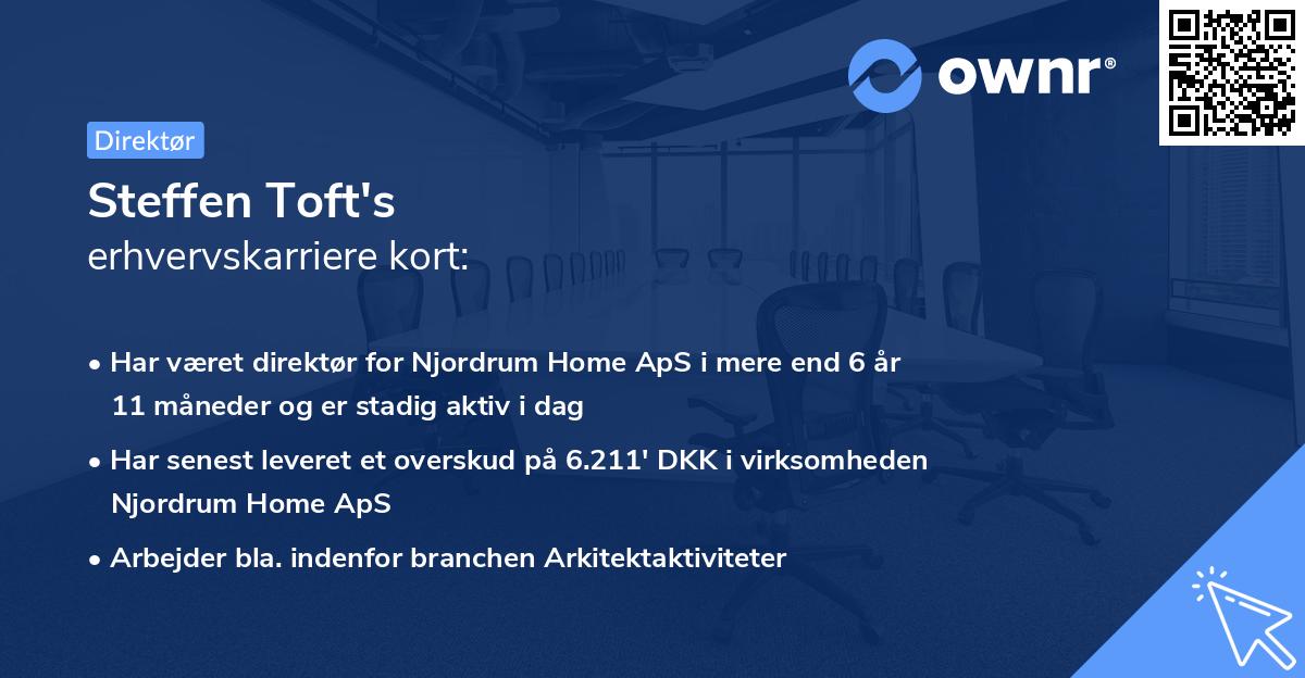Steffen Toft's erhvervskarriere kort