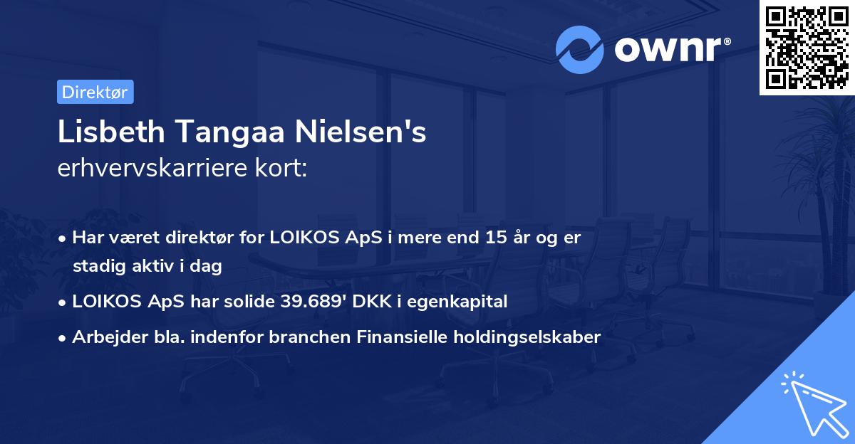 Lisbeth Tangaa Nielsen's erhvervskarriere kort