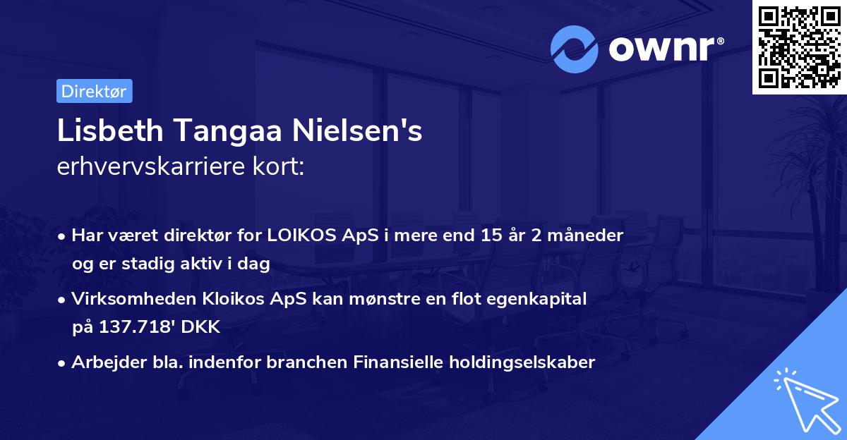 Lisbeth Tangaa Nielsen's erhvervskarriere kort