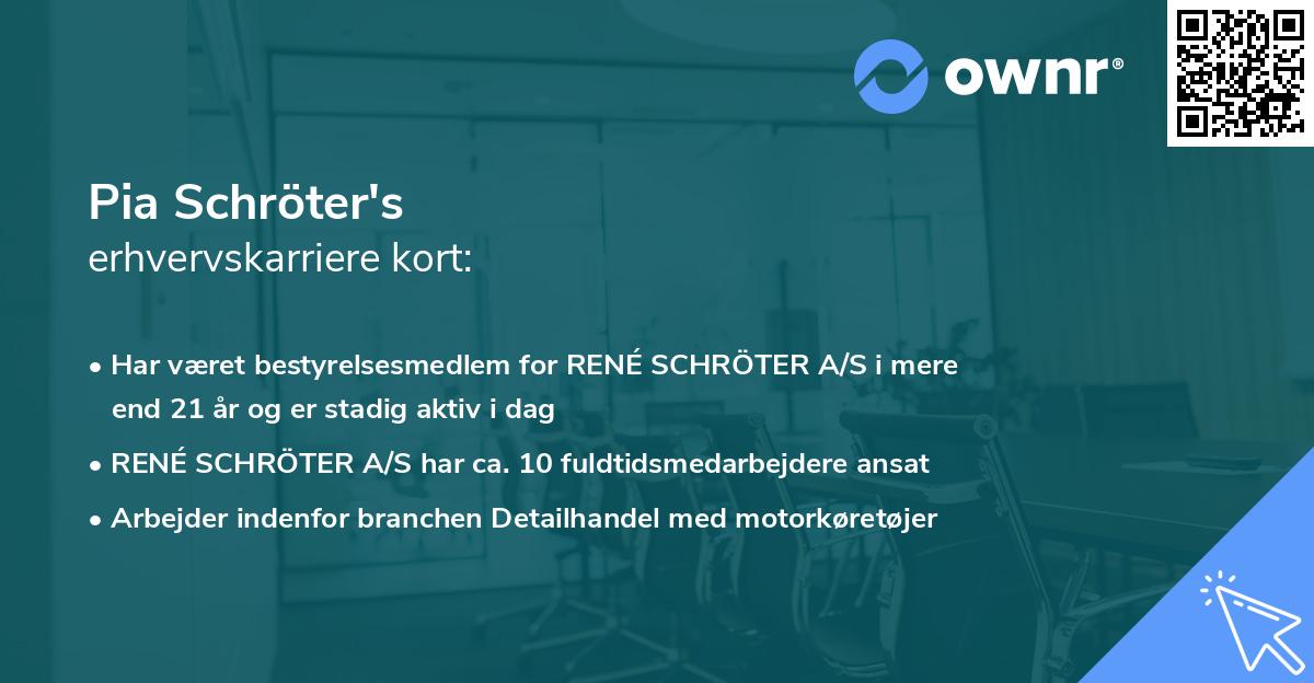 Pia Schröter's erhvervskarriere kort