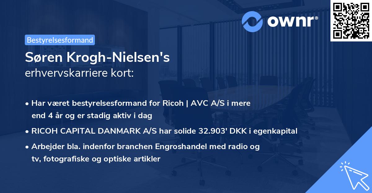 Søren Krogh-Nielsen's erhvervskarriere kort