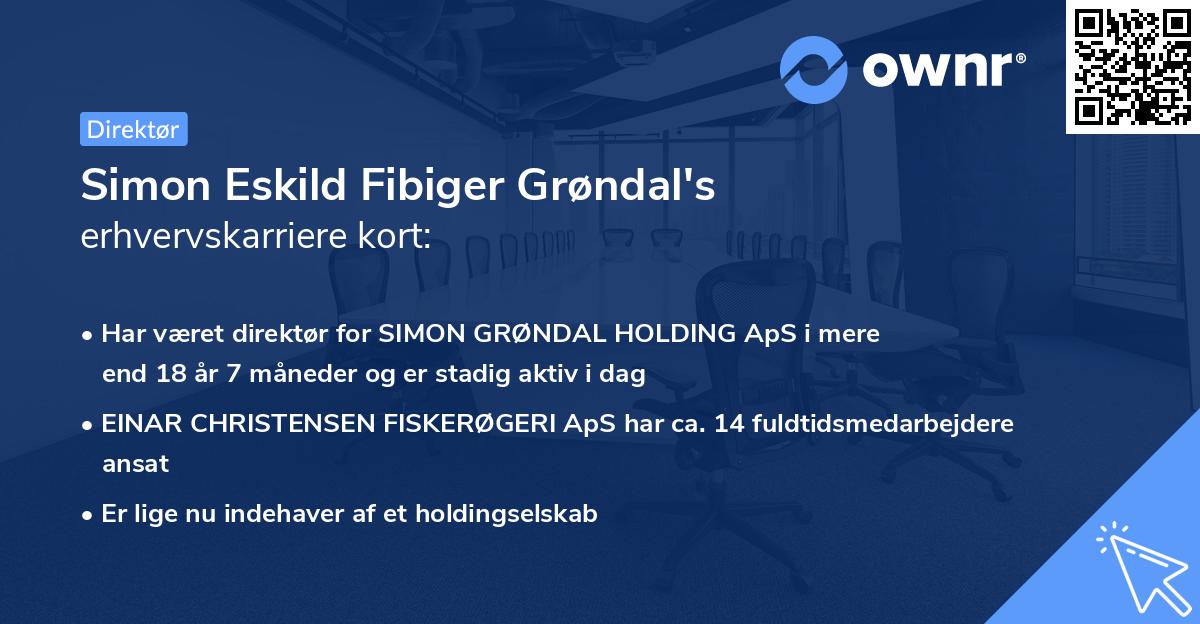 Simon Eskild Fibiger Grøndal's erhvervskarriere kort