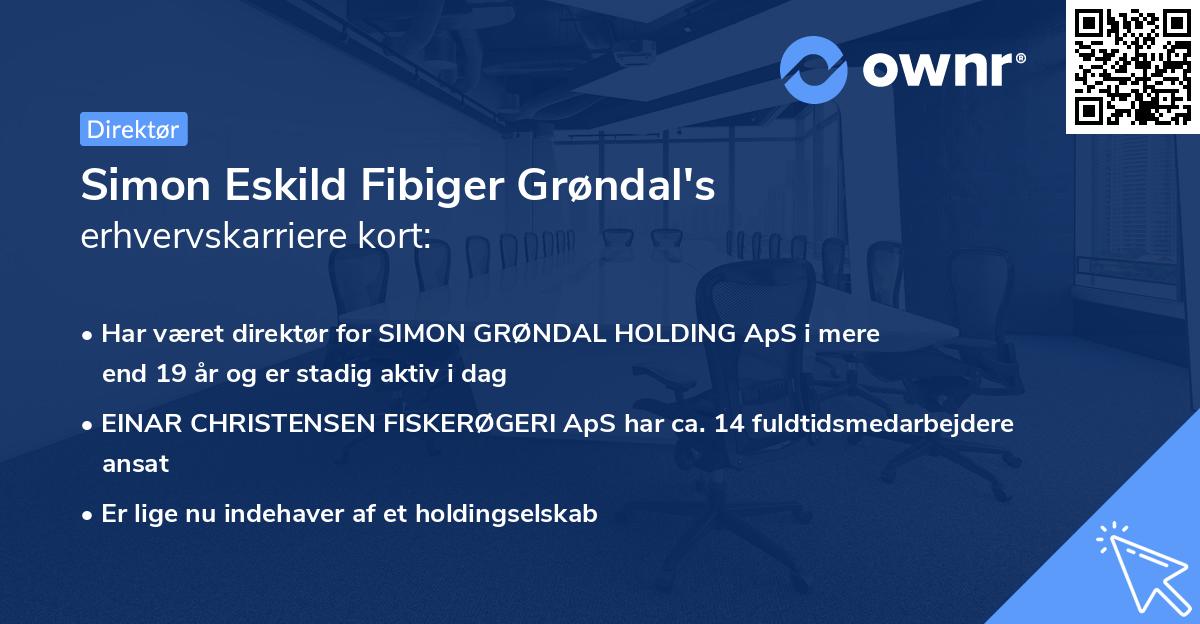 Simon Eskild Fibiger Grøndal's erhvervskarriere kort