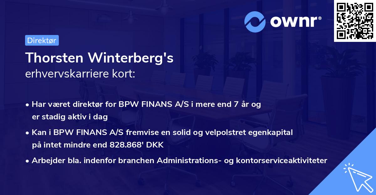 Thorsten Winterberg's erhvervskarriere kort