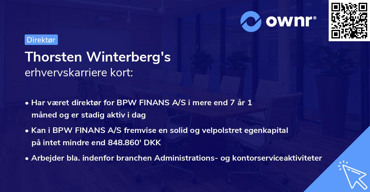 Thorsten Winterberg's erhvervskarriere kort