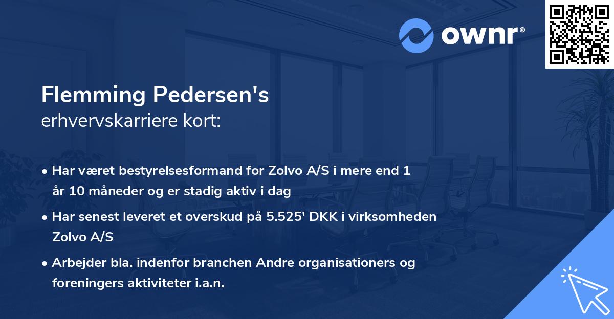 Flemming Pedersen's erhvervskarriere kort