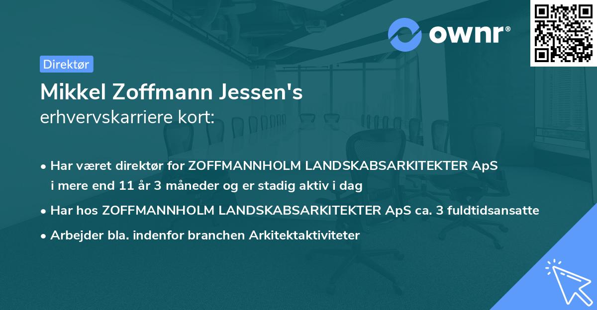 Mikkel Zoffmann Jessen's erhvervskarriere kort