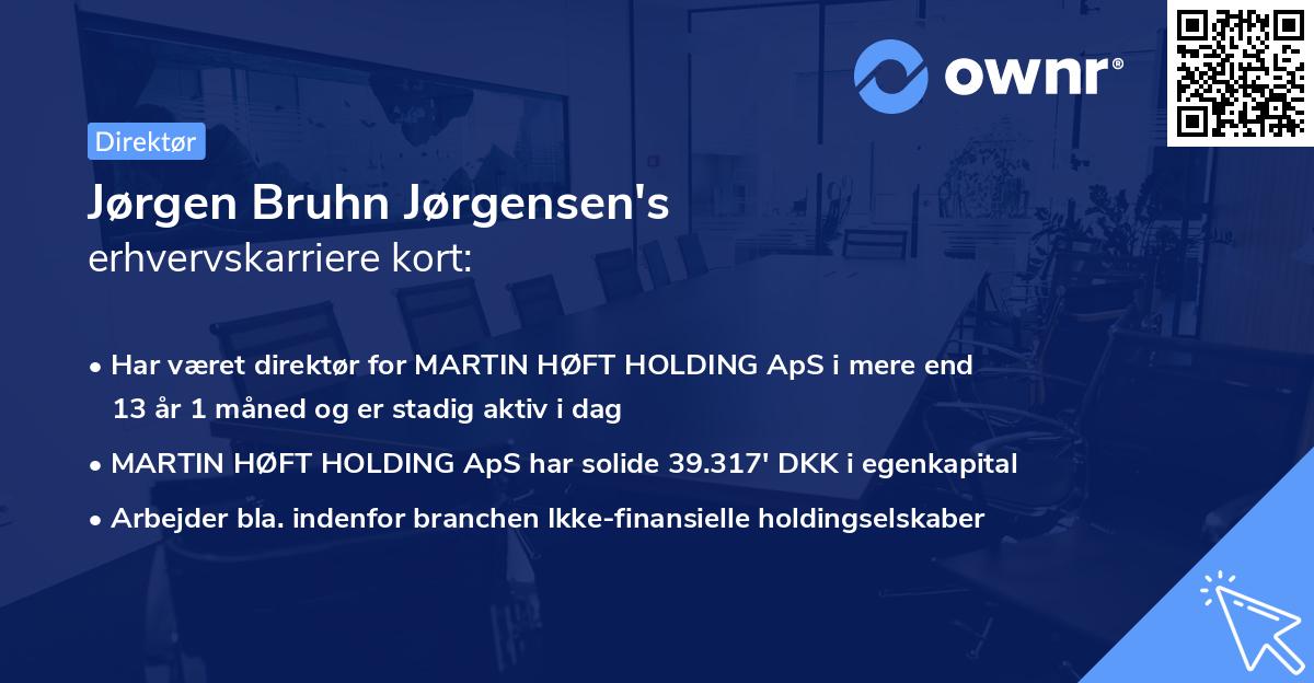 Jørgen Bruhn Jørgensen's erhvervskarriere kort
