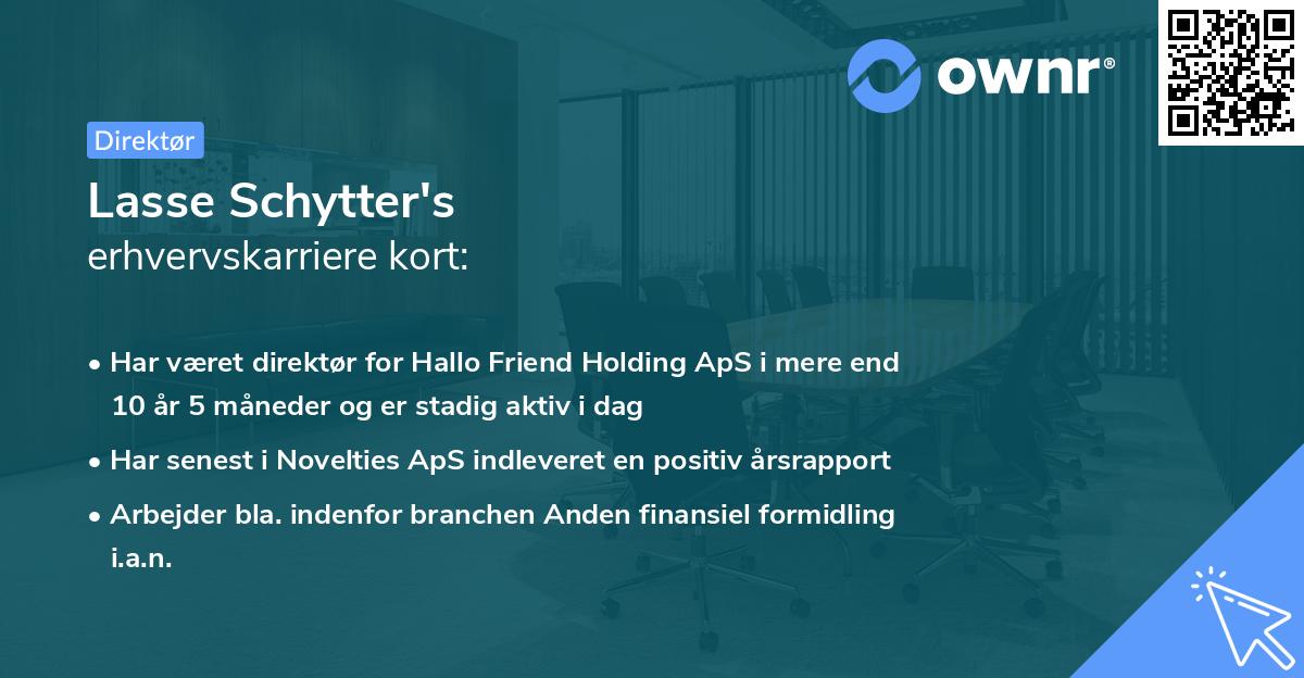Lasse Schytter's erhvervskarriere kort