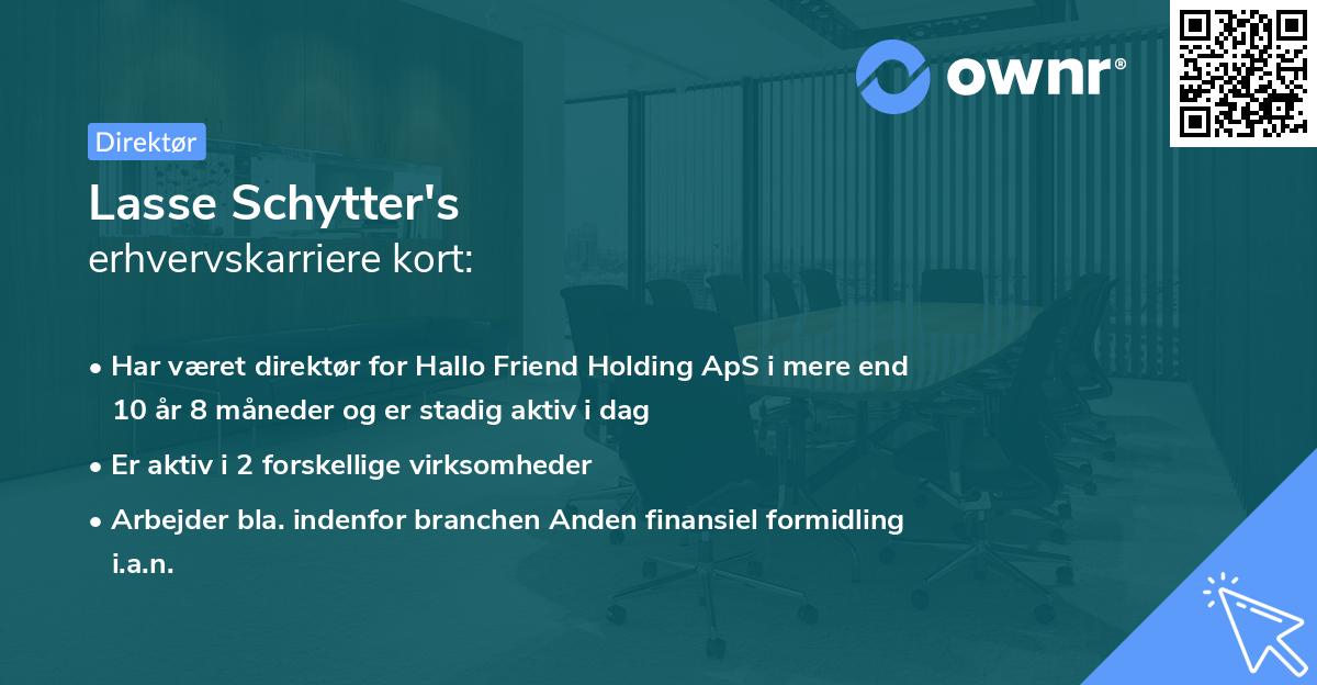 Lasse Schytter's erhvervskarriere kort